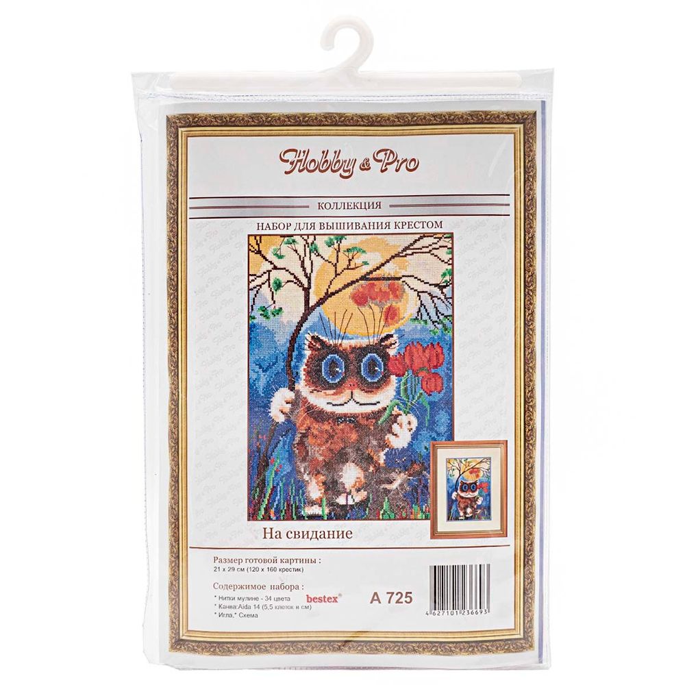 Набор для вышивания нитками Hobby&Pro, На свидание, 21х29 см
