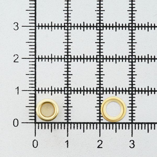 Люверсы металл ⌀_3.7 мм (внутр.), №1.7, сталь, золото, 100 шт, New Star