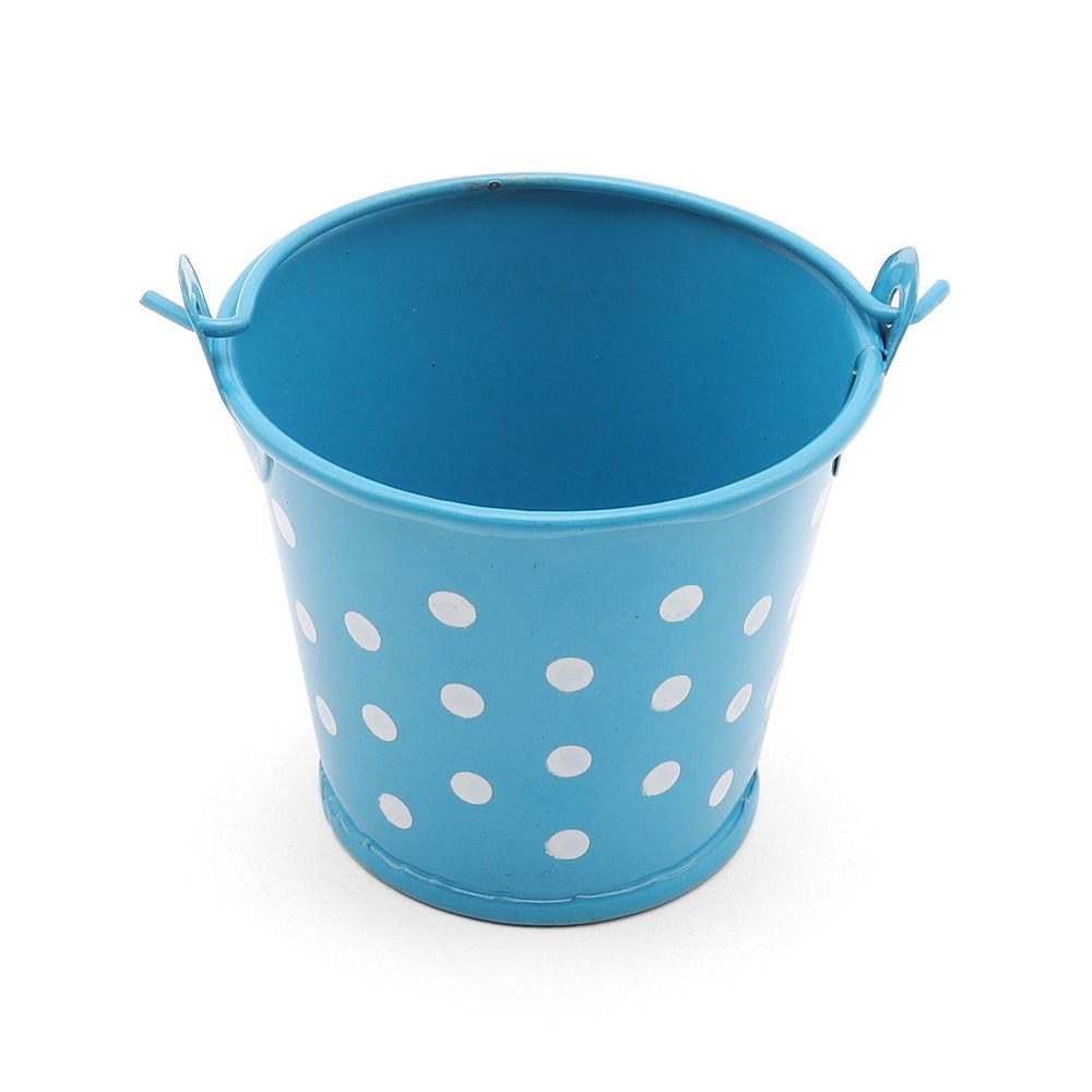 Ведро в горошек 6х5,3см (голубой), AR004-1