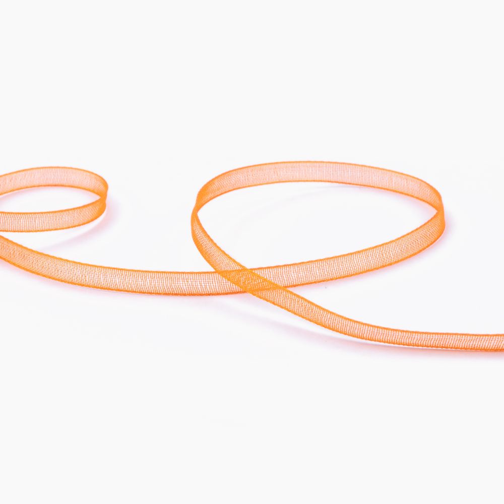 Лента капроновая (органза) _3.0 мм / 45.7 метров, 024 т. оранжевый, Blitz OR-3