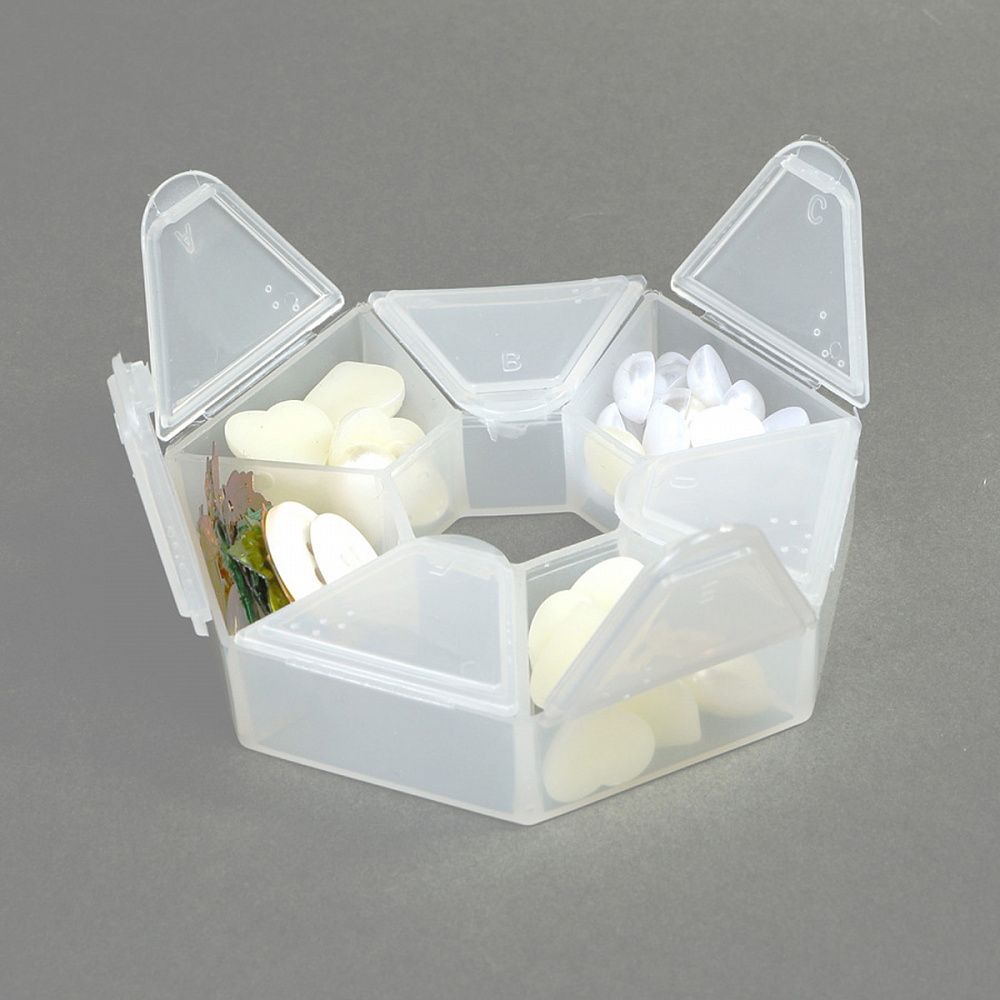 Контейнер для мелочей 9.1х9.1х2.1 см цв. в ассортименте