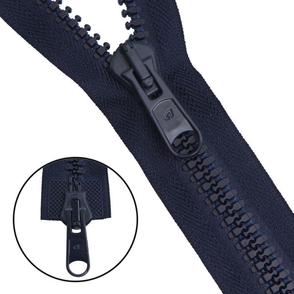 Молния трактор Arta Т8 (8 мм) 2 зам., разъем., 75 см, цв. 044 т.синий, уп.5 шт