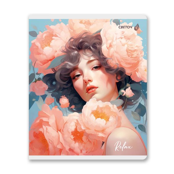 Тетрадь ученическая общая, матовый сплошной лак+запечат.титул лист A5+ 80 л. на скобе 65 г/м², белизна 100 %, 5 шт, клетка, 01124 Вдохновенье, Светоч Т78