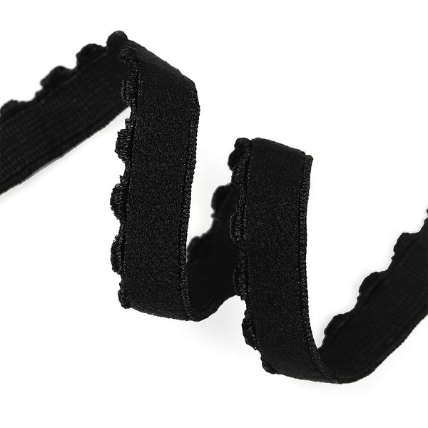 Резинка бельевая (отделочная) 10.0 мм / 50 метров, ЕТ-1, F322 черный