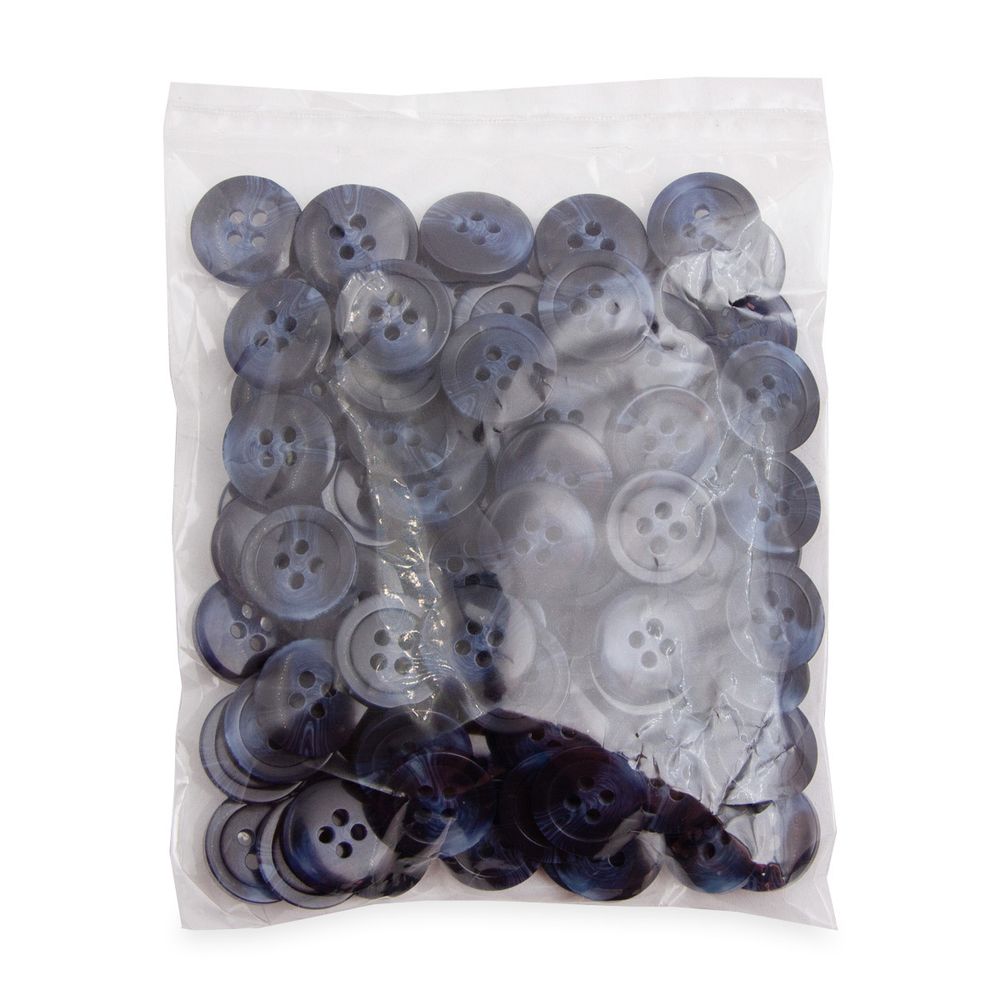 Пуговицы 4 прокола мужская костюмные 543294/4 24 (5422 синий/глянц.), 100 шт