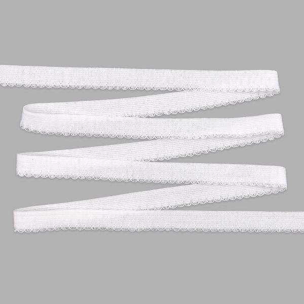 Резинка бельевая (ажурная) 15.0 мм / 50 метров, белый