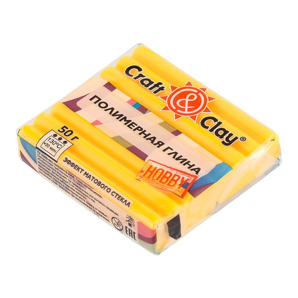 Полимерная глина эффект матового стекла 50 г, 1417 яичный желток, Craft&Clay CCH