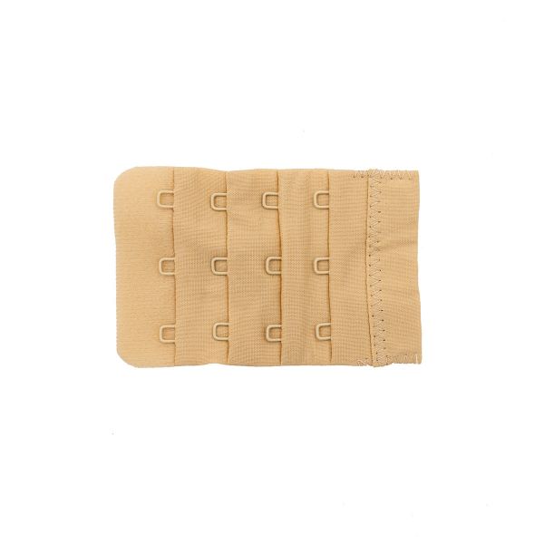 Удлинитель застежки для бюстгальтера 50.0 мм, телесный, 3 крючка, Hobby&Pro, 5 шт