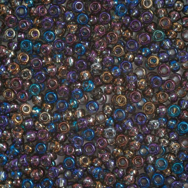 Бисер Preciosa прозрачный с радужным покрытием 10/0 (41010), круг.отв, 50 гр