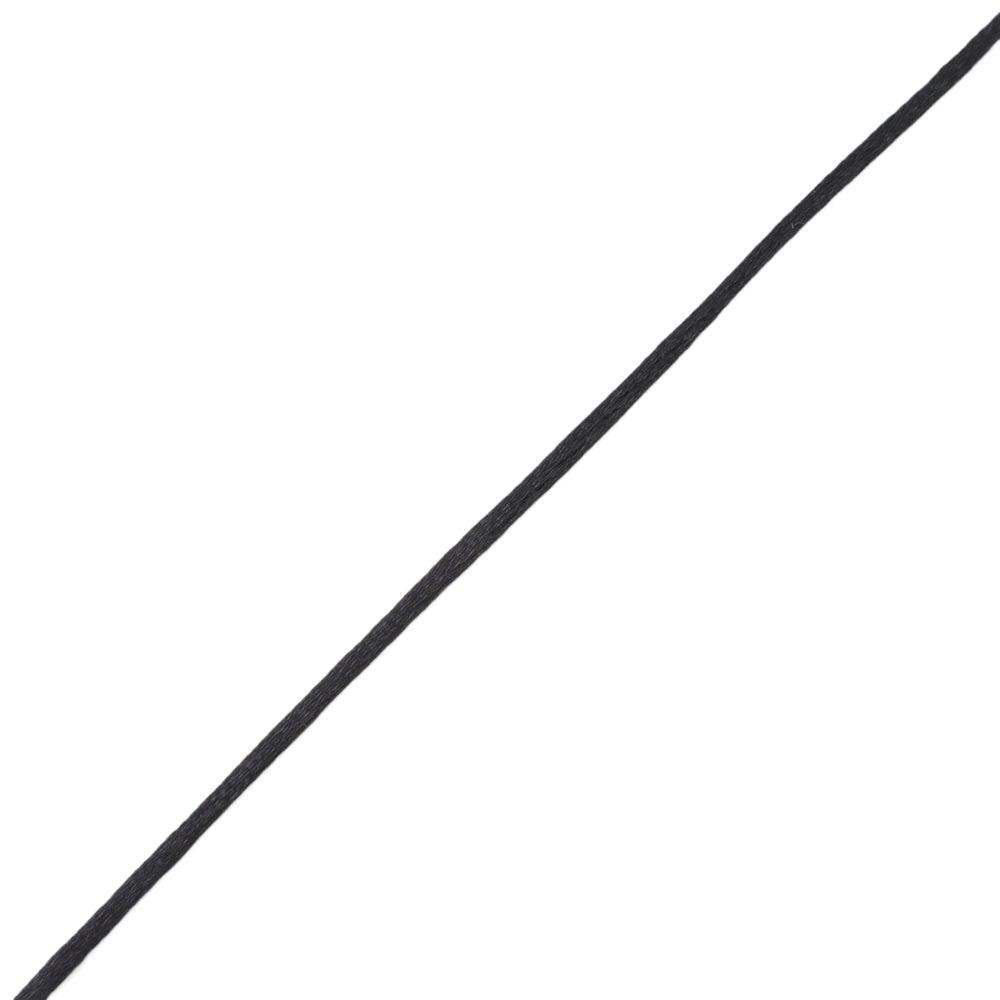 Шнур атласный корсетный 2.0 мм / 45.7 метров, 23 черный