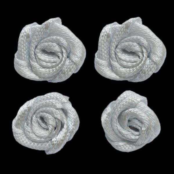 Цветы пришивные 1,1см. 4 шт. (007 серебристо-серый), К-9082