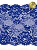 Кружево эластичное (стрейч) L838 180мм цв.18 яр.синий, 25м, Kruzhevo