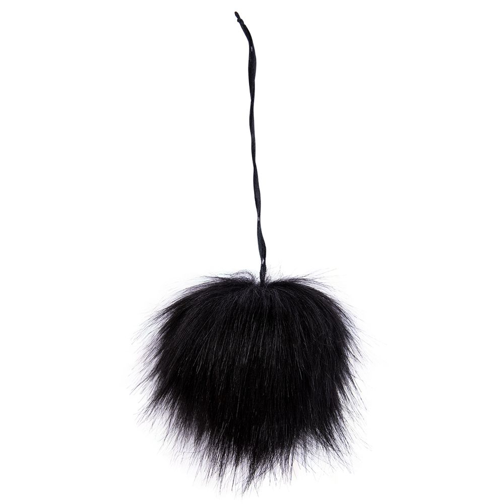 Помпоны декоративные песец, 1 шт, 02 черный, Gamma POFM-01