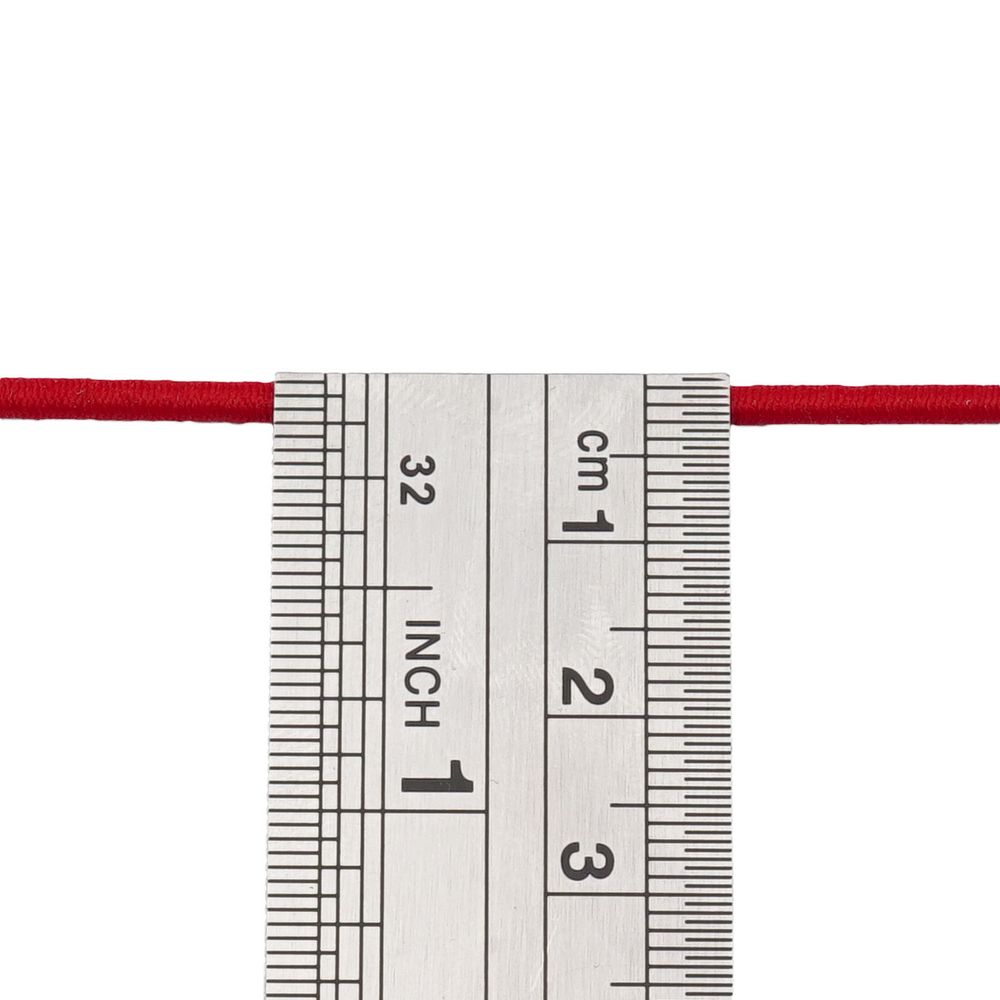 Резинка шляпная (шнур эластичный) ⌀2.0 мм / 100 метров, 0370-0200, С519-красный