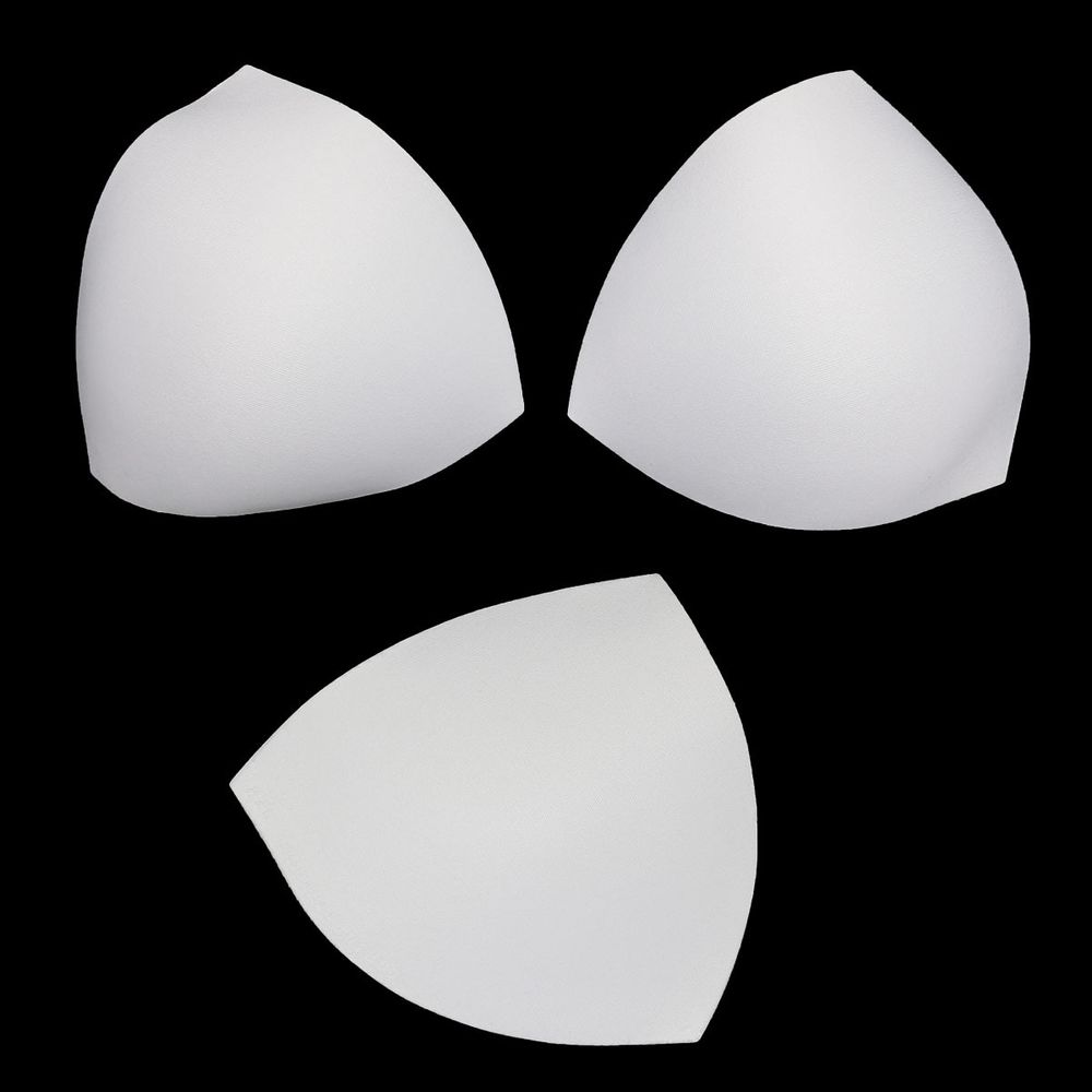 Бельевые чашечки для бюстгальтера треугольные б/уст., с равном. наполн., (8300), разм.42, 10 пар, 01-белый