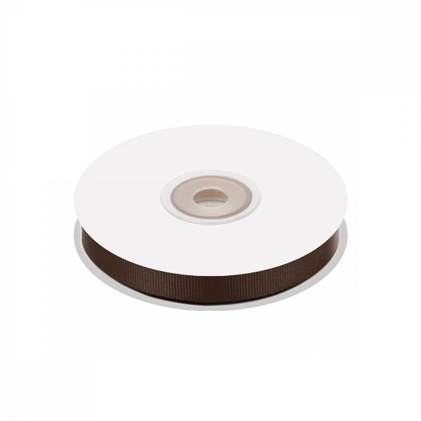 Лента репсовая (в рубчик) 10.0 мм / 22.8±1 метра, 855 коричневый, Magic4Hobby