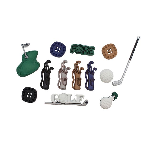 Украшения декоративные пуговицы Фигурки Гольф Dress It Up 415