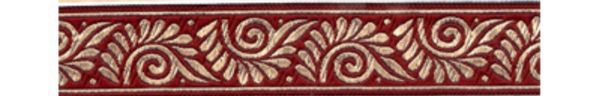 Лента (тесьма) жаккардовая 22.0 мм / 10±0.5 метров, бордовый, Gamma TRJ-41