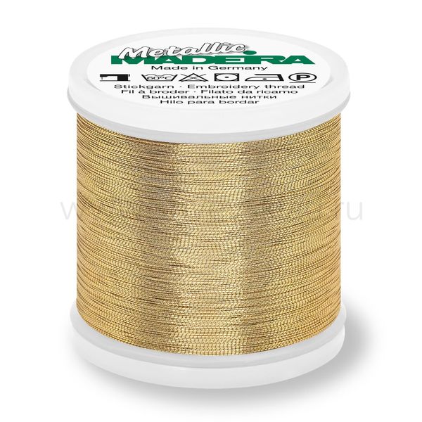 Нитки вышивальные металлизированные Madeira Metallic №40, 200 м, цв. 306, 9842, 5 катушек