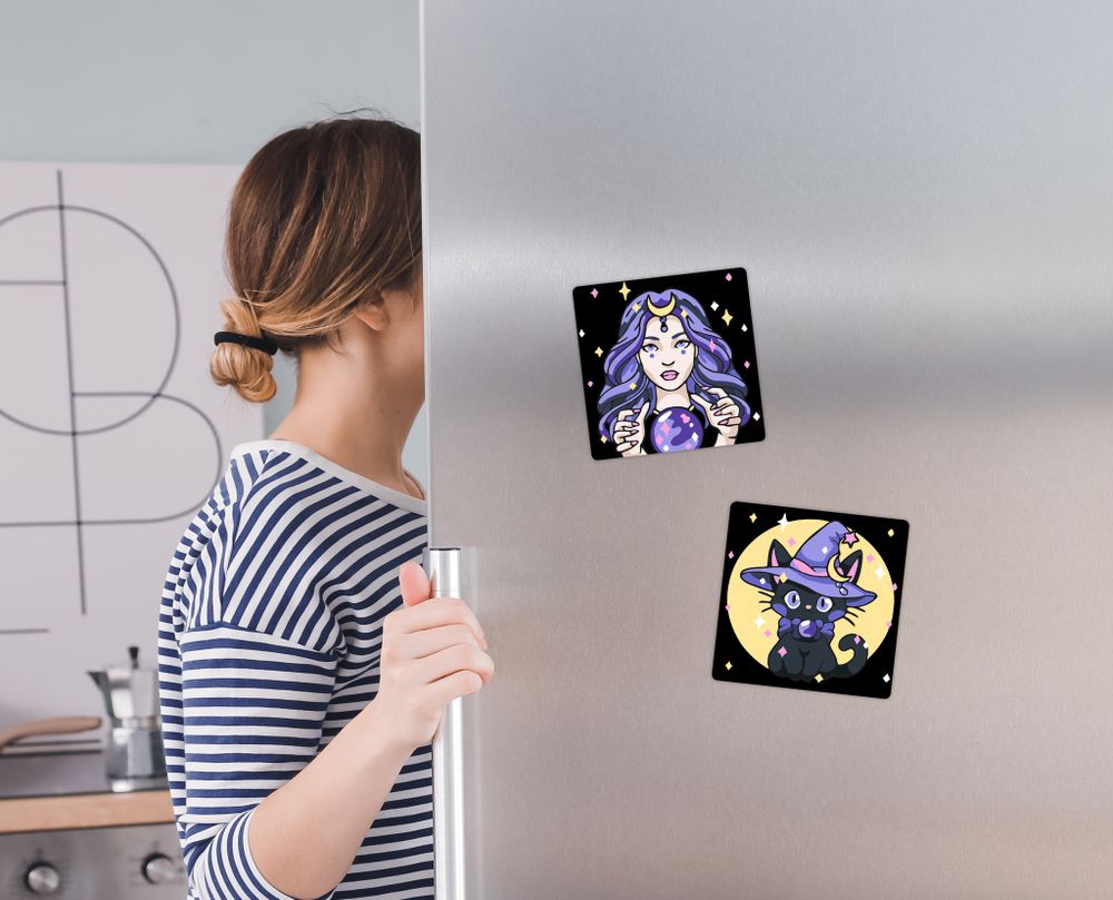 Картина по номерам Фрея PNBM-031, Котомагия, (на магните) 9х9 см