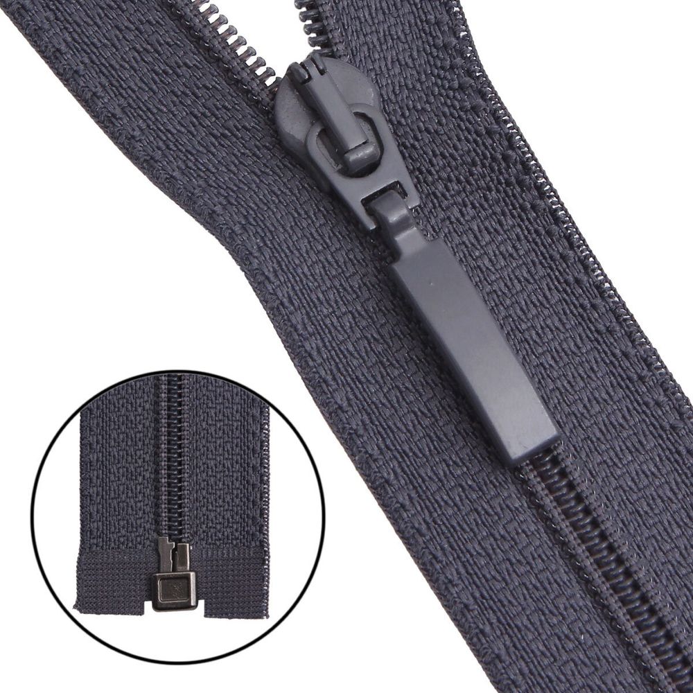 Молния спираль (витая) Arta Т5 (5 мм) 1 зам., разъем., 70 см, цв. 301 графит, уп.5 шт