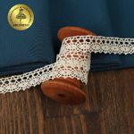 Кружево вязаное (тесьма) 13 мм / 10 метров, Тонкая нить цв.01 натуральный уп. 10 м, Kruzhevo