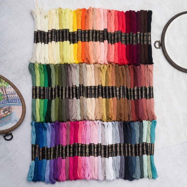 Набор хлопкового мулине №5,100 цветов (100 шт по 8 метров), Bestex