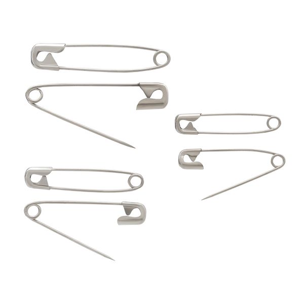 Булавки английские SUN MIX, цв.никель, 108 шт (9х12 шт)