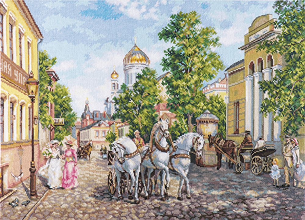 Набор для вышивания нитками Алиса, Тройка. Храм Христа 45x31 см