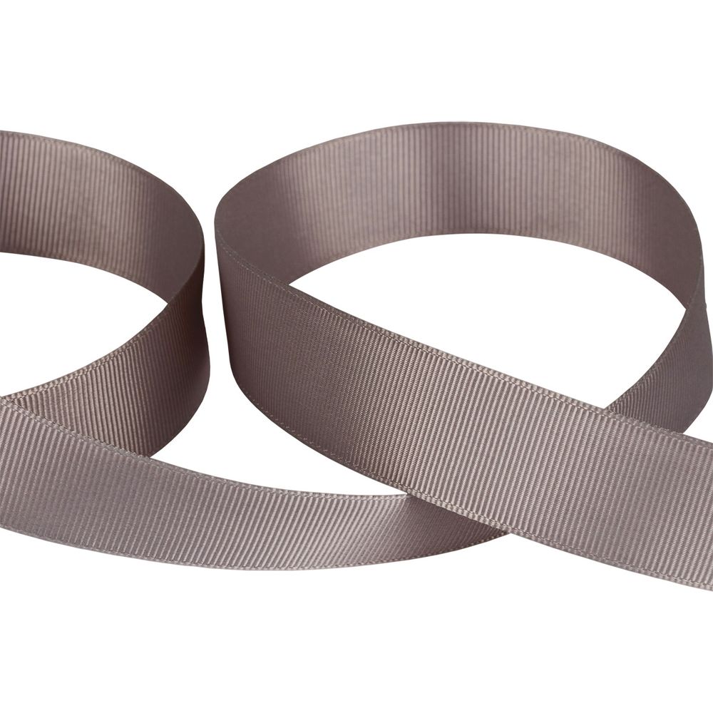 Лента репсовая нарезка 25.0 мм / 5 шт по 5.4 метра, 124 серый, Gamma GR-25