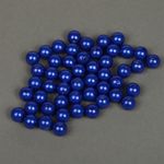 Бусины пластик (перламутр) ⌀12 мм, цв.A33 синий, уп.500г (530 шт), Magic4Hobby