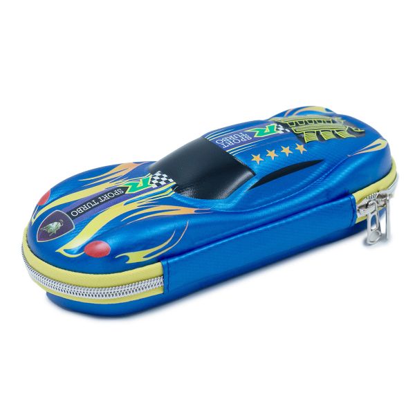 Пенал на молнии Гоночная машинка, 2 голубой, DV-13112