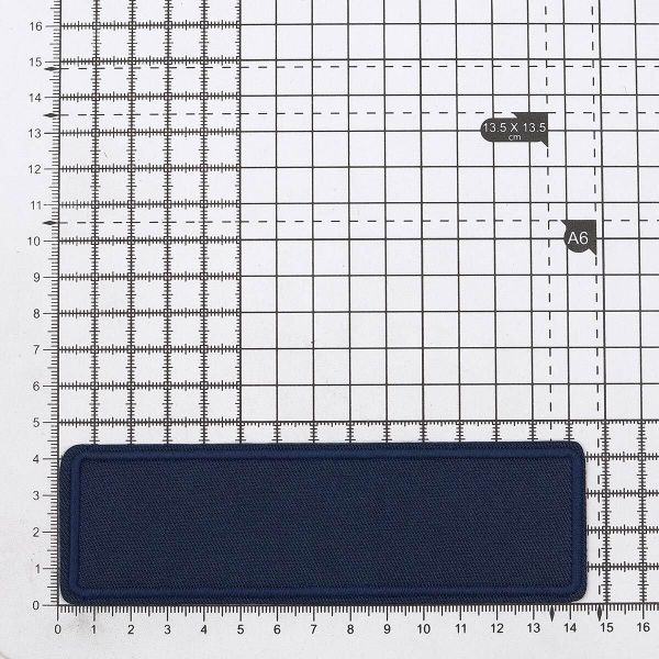 Термоаппликация прямоугольная, джинс, 145х45 мм (индиго (blue3)), LA497, 2 шт