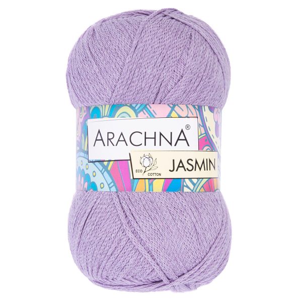 Пряжа Arachna Jasmin / уп.5 мот. по 100г, 250м, 141 св.сиреневый