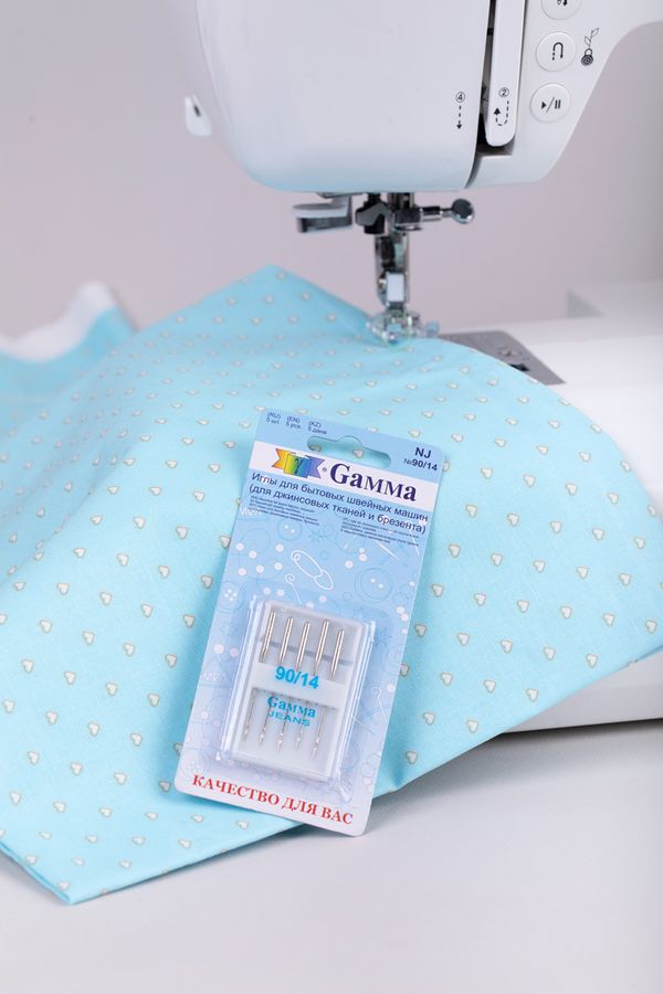 Иглы для швейных машин для джинсы 130/705 H, №90, 5 игл, М, Gamma NJ №90