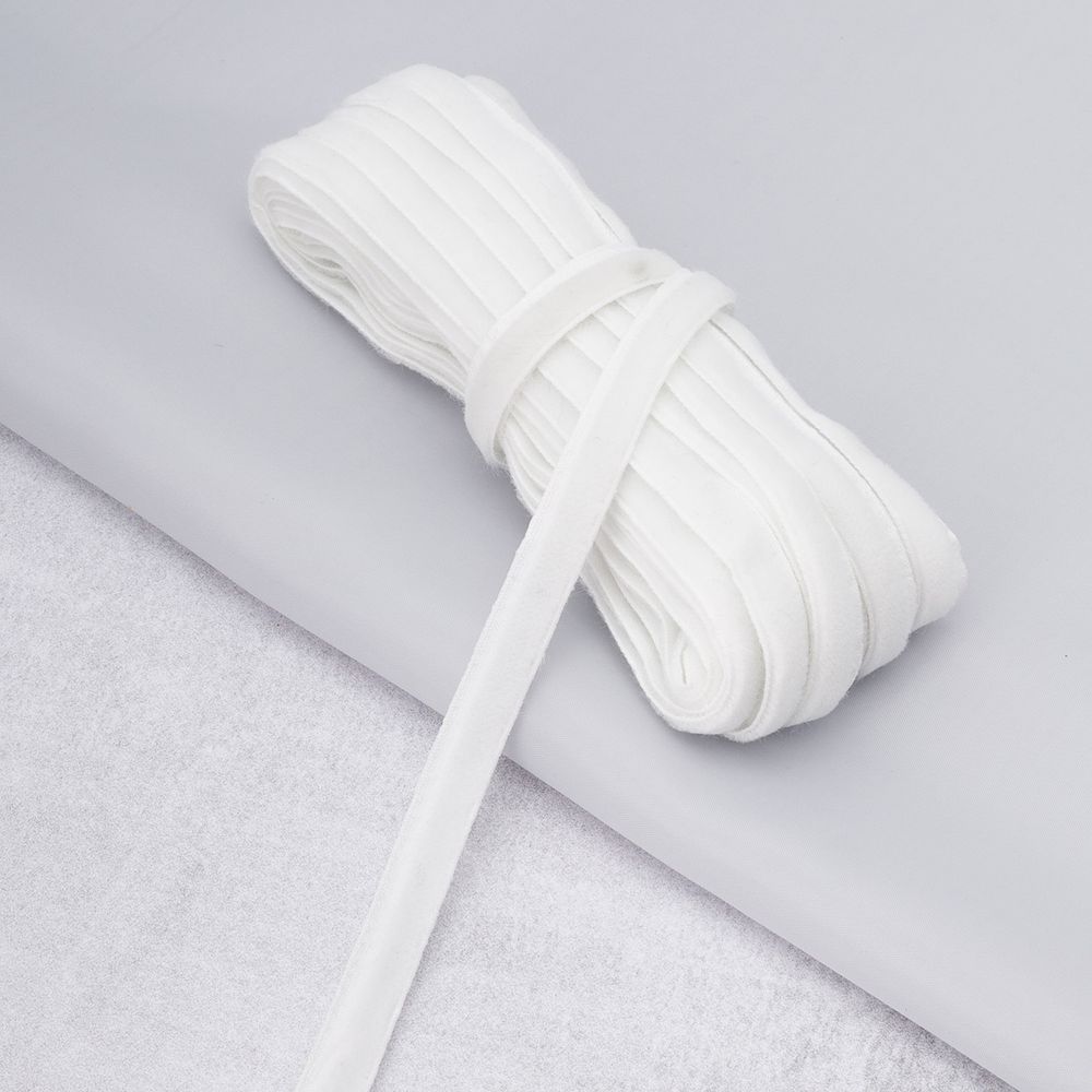 Лента бархатная (тесьма) 10.0 мм / 10±0.5 метров, рис. 8508, белый, С3574Г17