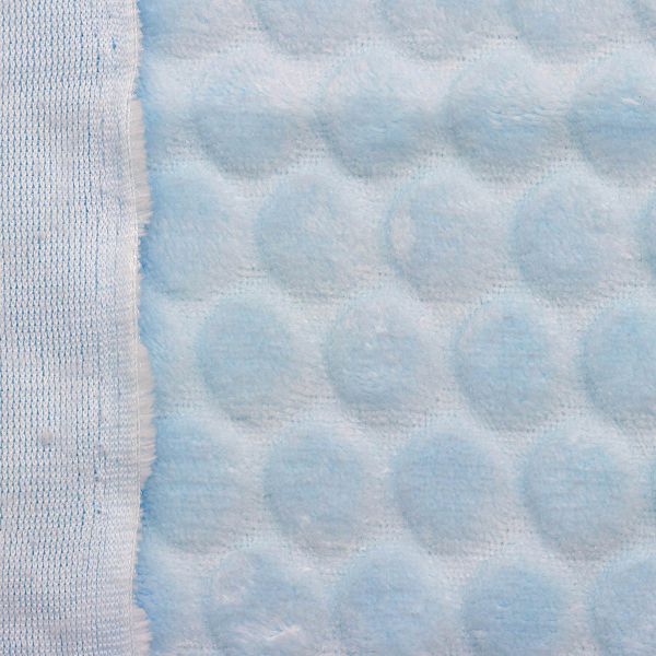 Плюш (ткань) Шарики 250 г/м², 45х50 см, ворс 2,5мм, голубой