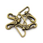 Карабин металл 38.0 мм (63х45 мм), латунь мет, 4 шт