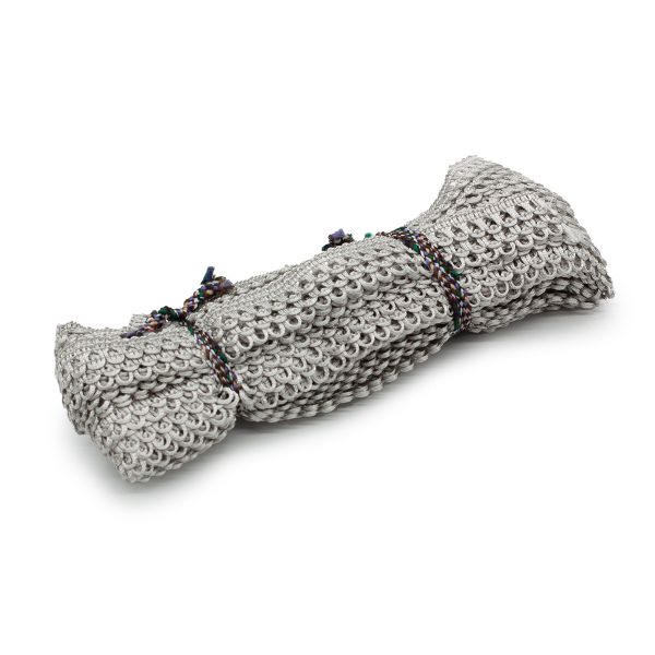 Тесьма отделочная вязаная 16 мм, 10 м, серебристый