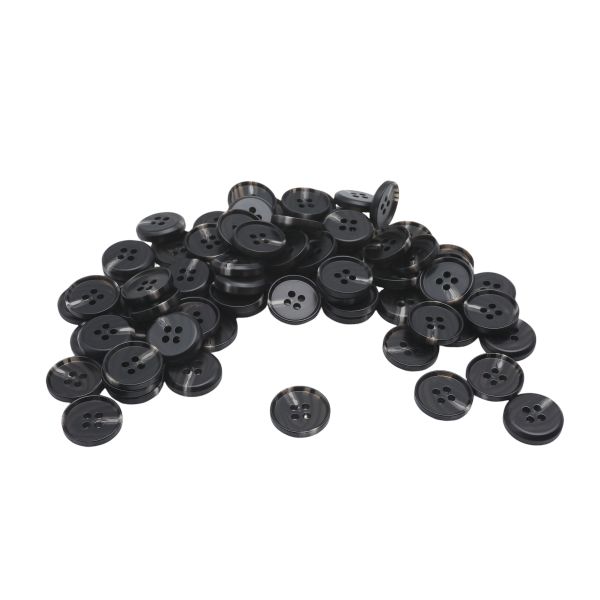 Пуговицы 4 прокола 28L=18 мм, col. А черный, 72 шт, CN2833