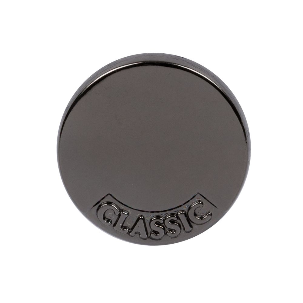 Кнопка Альфа (S-образная) ⌀20.0 мм, 36 шт, металл, нерж., 06 черн.никель, MIKRON JK 001