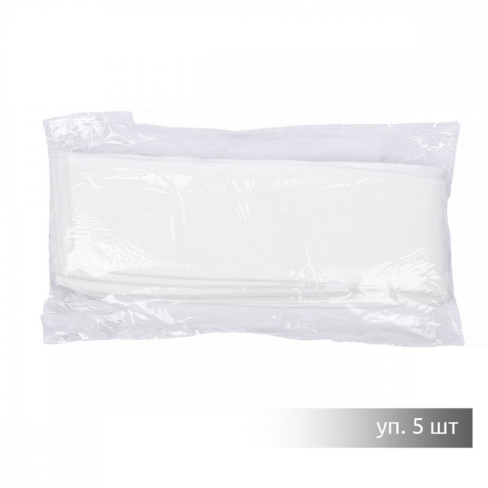 Подвяз (довяз) трикотажный 6.0х80 см, TBY.73099, 100% п/э, цв.белый, уп.5 шт