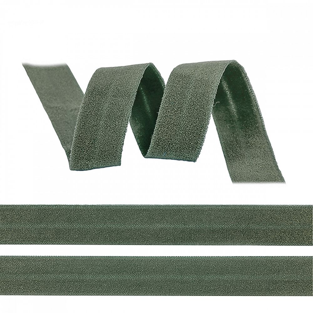 Резинка бельевая (окантовочная) матовая 20.0 мм / 1000 метров, хаки S567