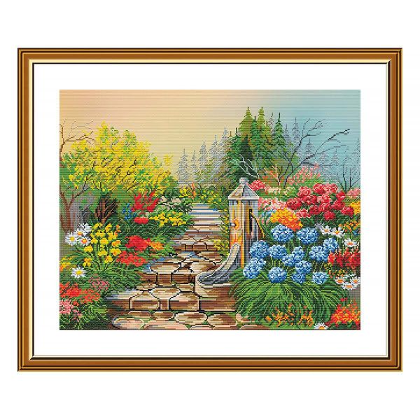 Набор для вышивания нитками Нова Слобода, Таинственный сад 41х33 см