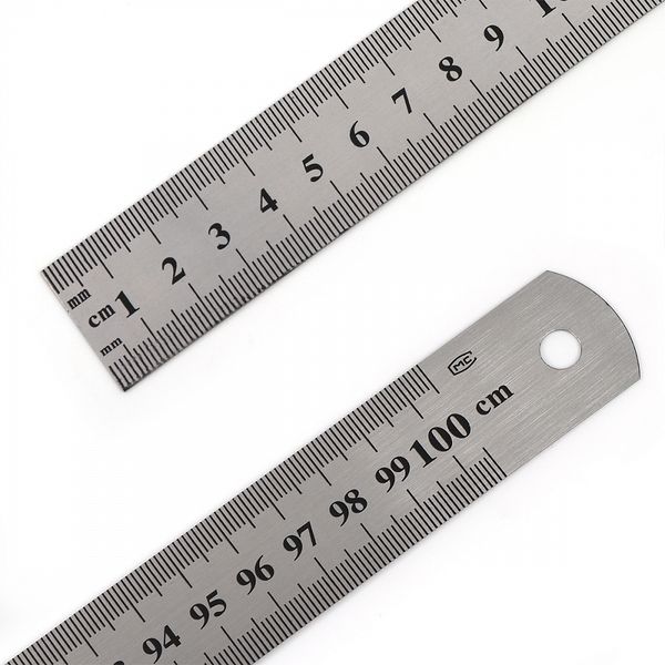 Линейка стальная Maxwell 100 см, 1.0 мм, арт.MAX.8109 ПВХ чехол