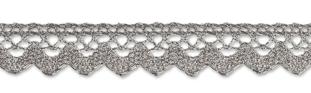 Тесьма декоративная 15 мм, 5х3 м, серебро, Gamma MTR-30