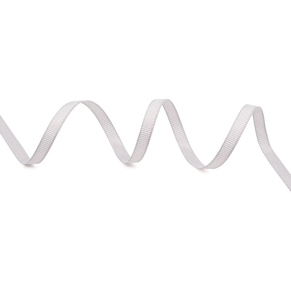 Лента репсовая (в рубчик) 6.0 мм, 148 стальной, уп.18,28 м