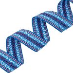 Лента (тесьма) жаккардовая 30.0 мм / 25±1 метров, х/б рис. 9871, синий/белый/красный/черный, С3881Г17