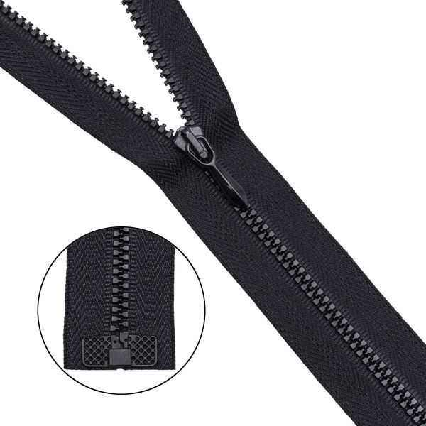 Молния трактор Arta Т5 (4.5 мм) 1 зам., разъем., 70 см, цв. 077 черный, уп.5 шт