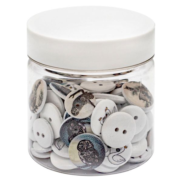 Украшения декоративные пуговицы деревянные Птички 15-18мм 100 шт